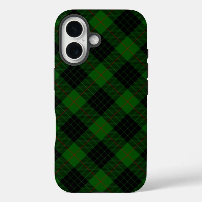 Gunn tartan green black plaid Case-Mate iPhone case (Back)
