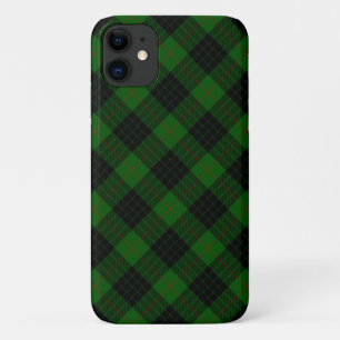 Gunn tartan green black plaid iPhone 11 case