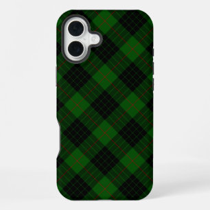 Gunn tartan green black plaid iPhone 16 plus case