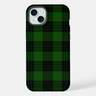 Gunn tartan green black plaid iPhone 15 plus case