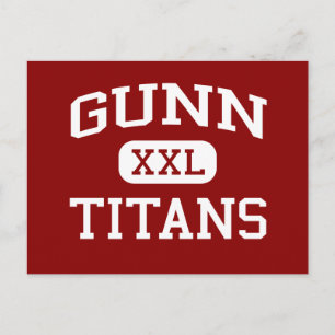 Gunn - Titans - High School - Palo Alto California Postcard