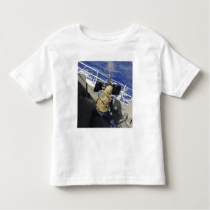 Gunners Mate firing a 50 calibre machine gun Toddler T-Shirt