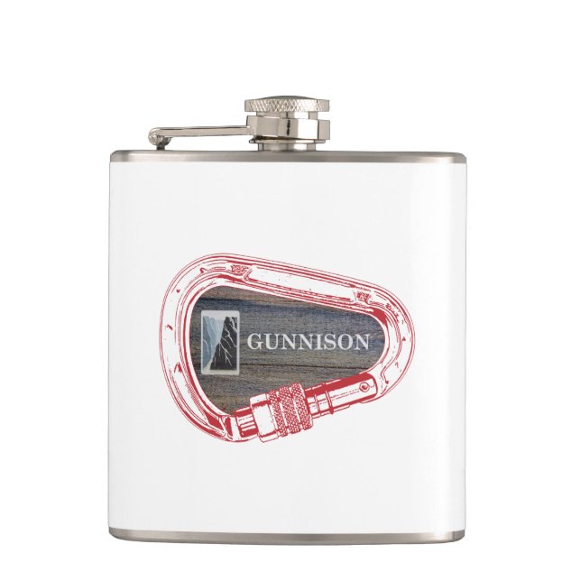 Gunnison Climbing Carabiner Hip Flask (Front)