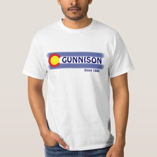 Gunnison Colorado local flag value tee (Front)