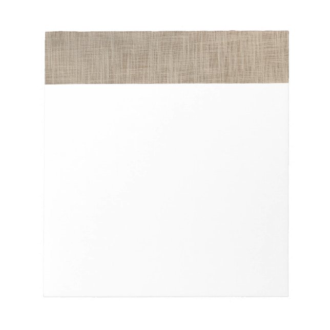 Gunny sack background notepad (Front)