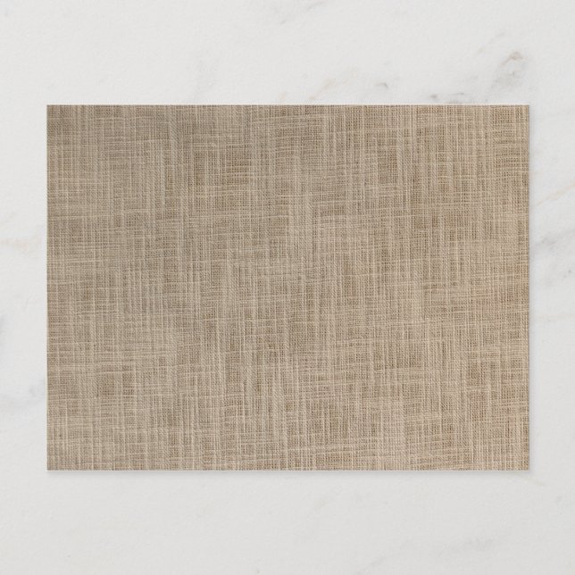Gunny sack background postcard (Front)