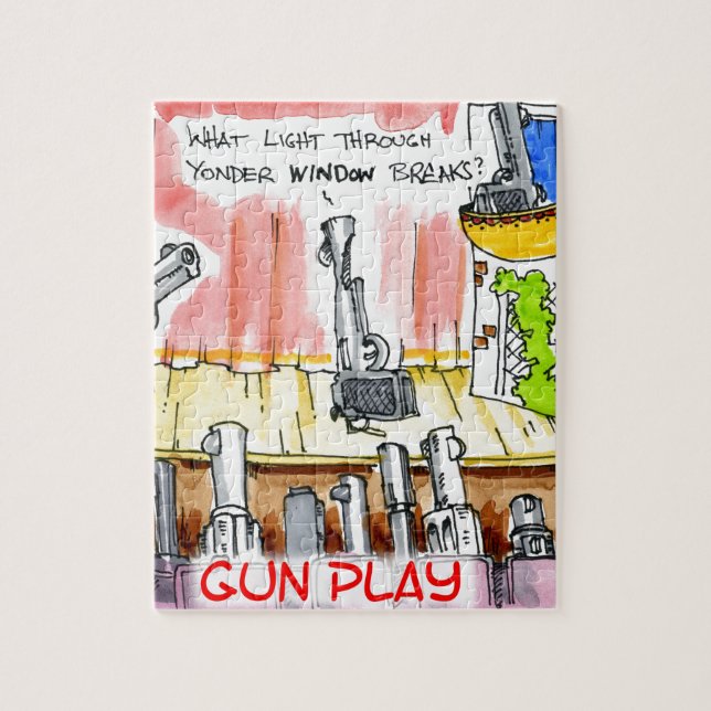 GunPlay Funny Cartoon Jigsaw Puzzle (Vertical)