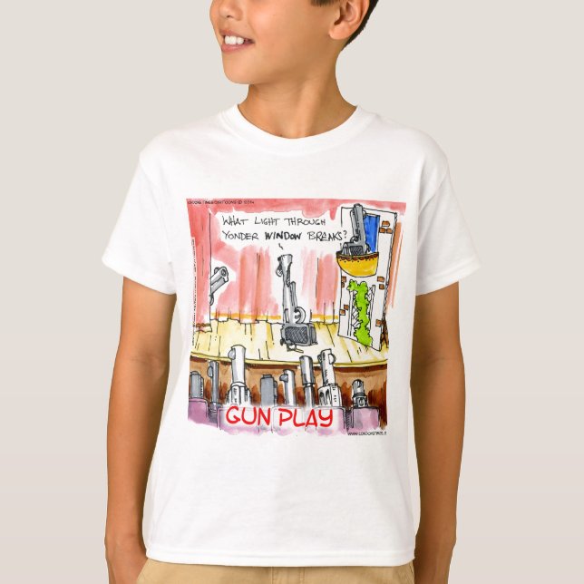 GunPlay Funny Cartoon T-Shirt (Front)