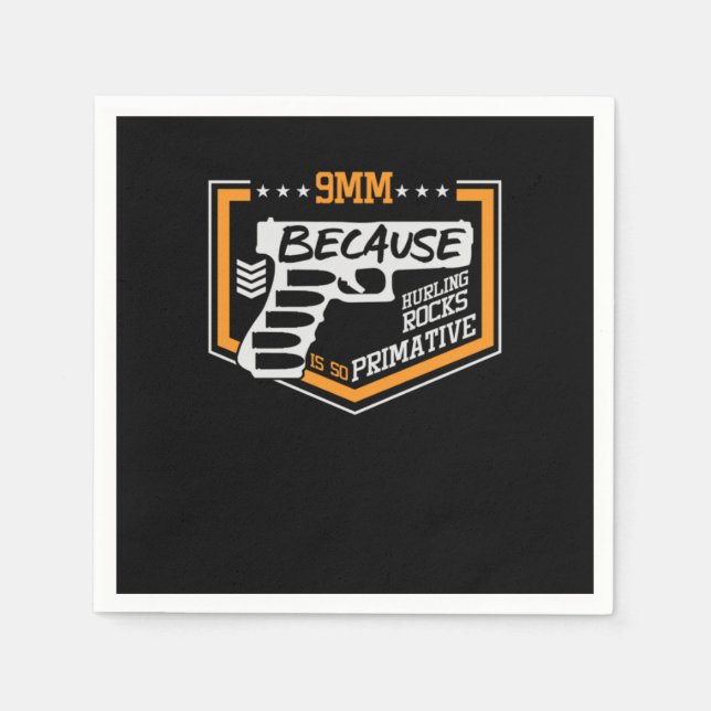 Guns 2nd Amendment Gun Owner Rights Gunnery Artill Napkin (Front)