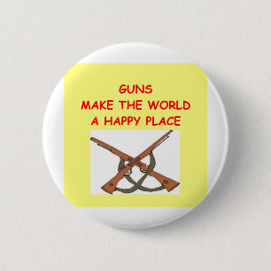 guns 6 cm round badge