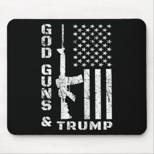 Guns And Trump 2nd Amendment Flag Ar15 (back) Mouse Pad
