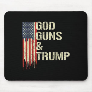 Guns And Trump I 2nd Amendment Trump Flag America Mouse Pad
