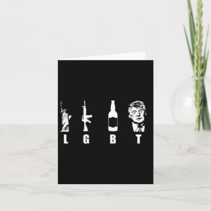 Guns Beer Trump 2020 - Trump Pence Maga Card