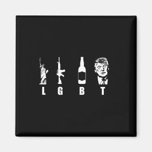 Guns Beer Trump 2020 - Trump Pence Maga  Magnet