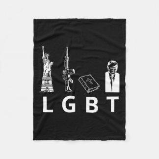 Guns Bible Trump  Fleece Blanket