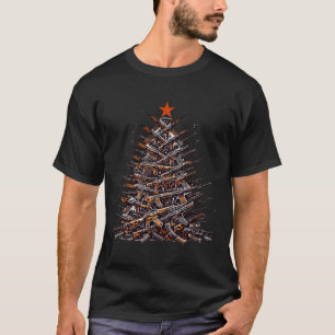 Guns Christmas Tree Funny Xmas 2024 Gifts For Gun  T-Shirt
