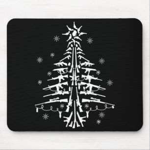 Guns Christmas Tree Xmas For Men Military  Mouse Pad