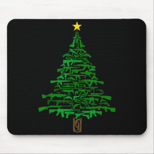 Guns Christmas Tree - Xmas Gift For Guns Lover  Mouse Pad