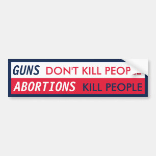 GUNS Don't Kill People Bumper Sticker