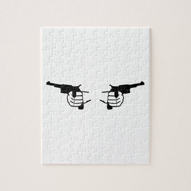 Guns hands jigsaw puzzle (Vertical)