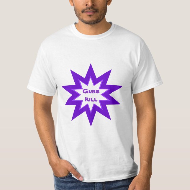 Guns Kill Purple Star Shirt (Front)