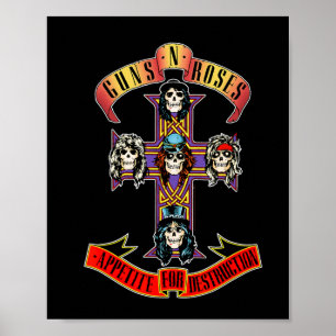 Guns N&# 9; Roses Official Short Sleeve Cross Smal Poster