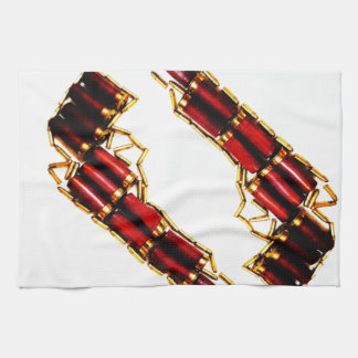 Guns n' bullets tea towel