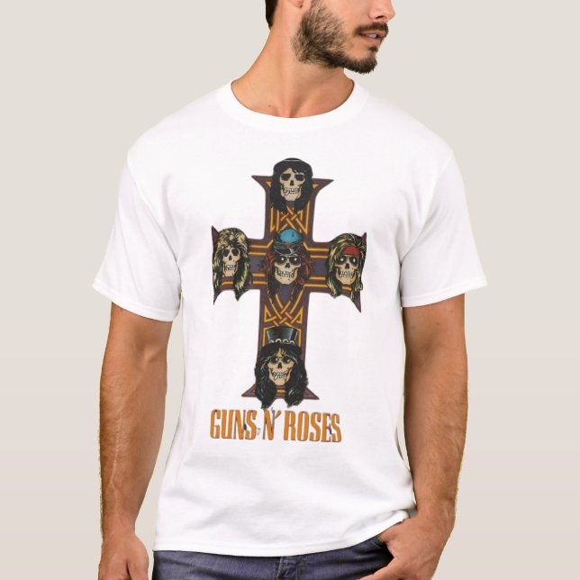 Guns N' Roses Appetite for Destruction Skull Cross T-Shirt (Front)