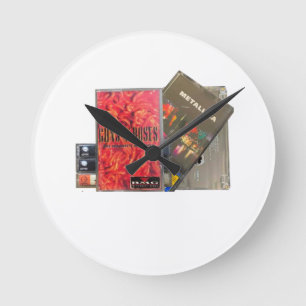 GUNS N' ROSES, METALLIC ROUND CLOCK