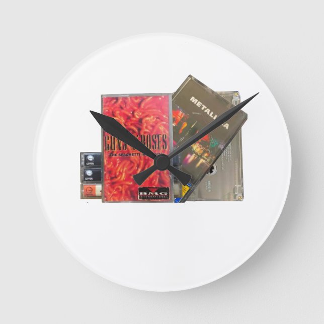 GUNS N' ROSES, METALLIC ROUND CLOCK (Front)