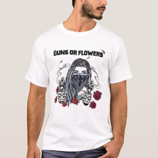 guns or flowers,  Floral Fill Bullet T-Shirt