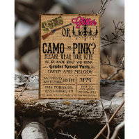 Guns or Glitter Gender Reveal Invitation - 5 x 7