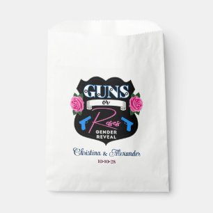 Guns or Roses Gender Reveal Baby Shower Pink/Blue Favour Bag