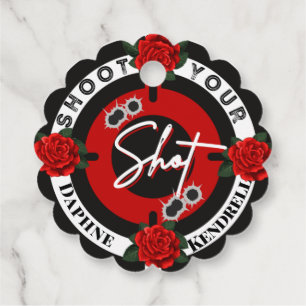 Guns or Roses Gender Reveal   Shoot your Shot Favour Tags