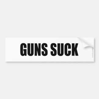 GUNS SUCK anti-gun bumper sticker