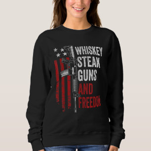 Guns Whiskey Beer And Freedom   Drinking Usa Gun O Sweatshirt