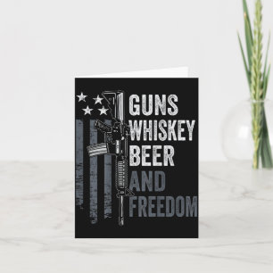 Guns Whisky Beer And Dom - Funny Drinking Gun (on  Card