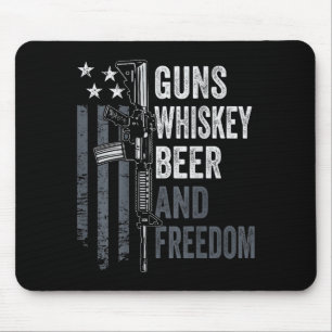 Guns Whisky Beer And Dom - Funny Drinking Gun (on  Mouse Pad