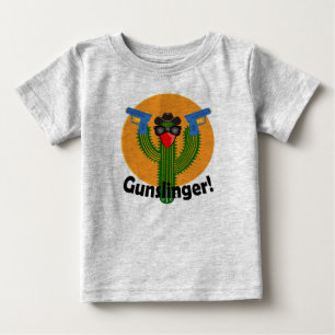 Gunslinger Cactus Design - Baby Fine Jersey T-Shir T-Shirt