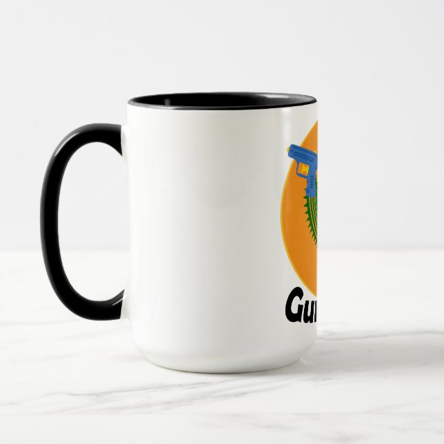Gunslinger Cactus Design - Black 15 oz Combo Mug (Left)