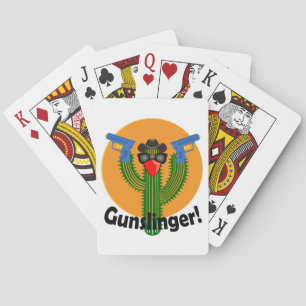 Gunslinger Cactus Design -Playing Cards, Standard Playing Cards