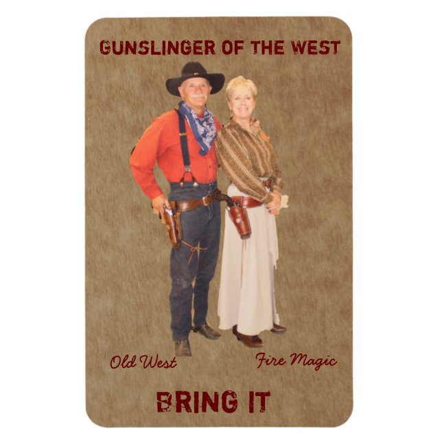Gunslinger Couple Magnet (Vertical)