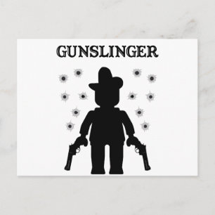 Gunslinger Cowboy Minifig Postcard