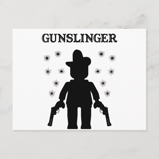 Gunslinger Cowboy Minifig Postcard (Front)