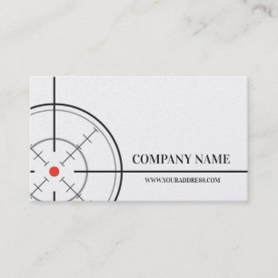 Gunsmith Shop Target White Business Card