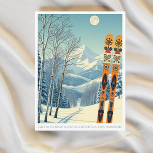 Gunstock Mountain New Hampshire ski area Postcard