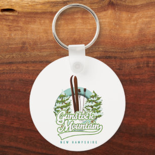 Gunstock Mountain New Hampshire ski poster Key Ring