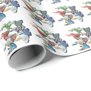 guppies wrapping paper