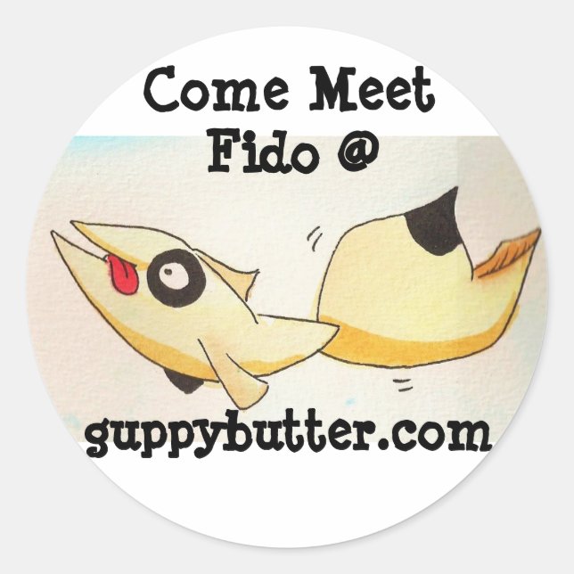 Guppy Butter Come Meet Fido Sticker (Front)