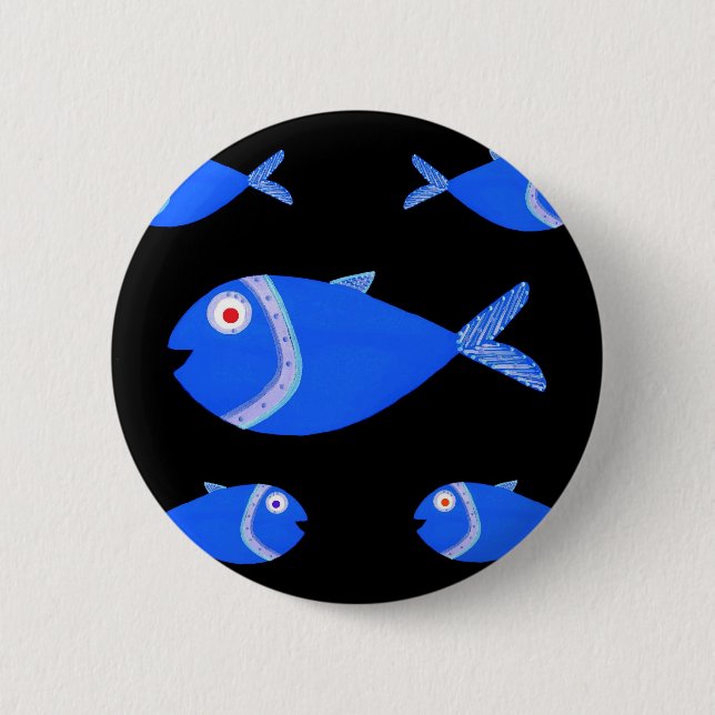 Guppy Fish 6 Cm Round Badge (Front)